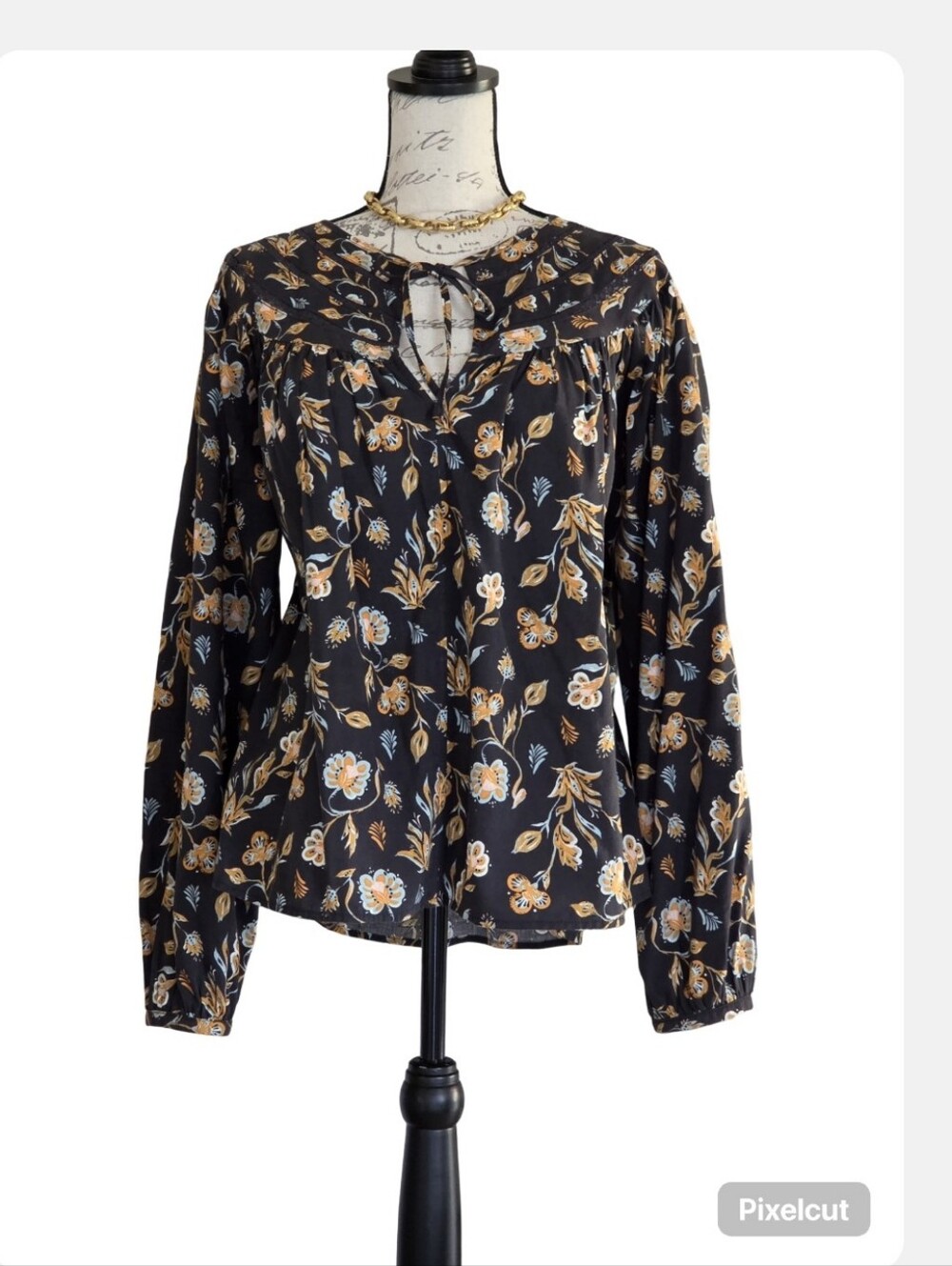 NWOT Floral Poets Blouse.